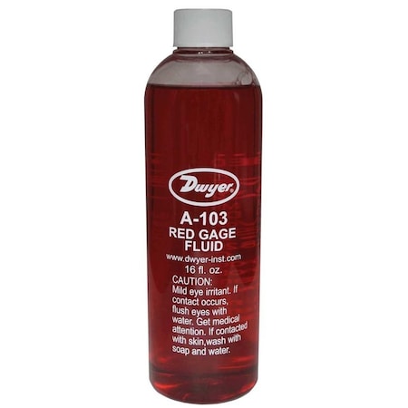 Dwyer Instruments Dwyer Red Gauge Fluid 1 Pt With .826 Sp.Gr. A-103